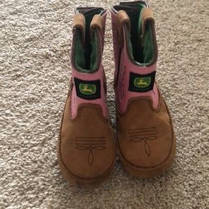 John Deere baby booties